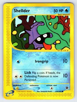 Shellder 129/165 2002 Expedition Pokemon Card TCG WOTC Vintage Nintendo - Lp - Image 1