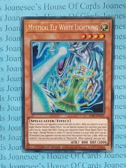 Mystical Elf White Lightning LDS3-EN135 Secret Rare Yu-Gi-Oh Card Ltd Edit New - Image 3