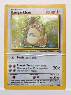 Kangaskhan Jungle Holo Card 5/64 Unlimited Rare Pokemon TCG CREASE - HP - Image 1