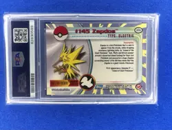 2000 Topps Pokemon T.v Zapdos card # 145 Animation series 3 Psa 9 Mint - Image 2