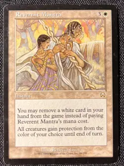 MTG - Reverent Mantra - HP - Mercadian Masques - Vintage Magic the Gathering - Image 1