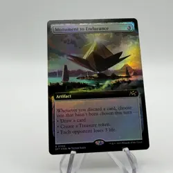 MTG - Monument to Endurance (Extended Art) - Aetherdrift (DFT) Foil Artifact - Image 1
