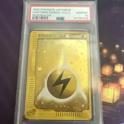 PSA10 Pokemon Card McDonald's Basic Energy Basic Lightning Energy e - Image 1