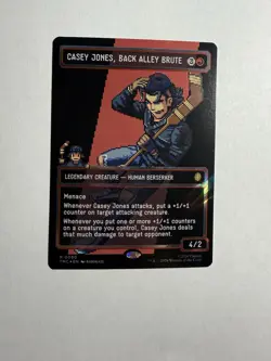 MTG Borderless Surge Foil Commander TMNT CASEY JONES, BACK ALLEY BRUTE Legendary - Image 1