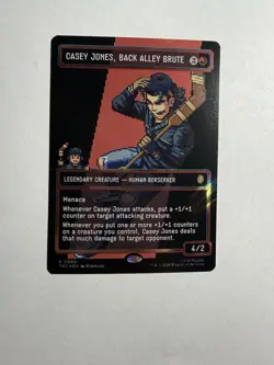 MTG Borderless Surge Foil Commander TMNT CASEY JONES, BACK ALLEY BRUTE Legendary - Image 2