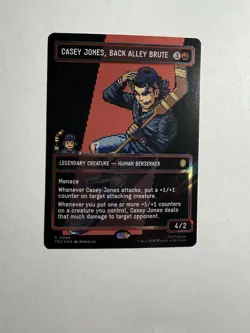 MTG Borderless Surge Foil Commander TMNT CASEY JONES, BACK ALLEY BRUTE Legendary - Image 5