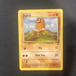 Diglett 71/130 Common Base Set 2 Pokemon HP WOTC Vintage TCG - Image 1