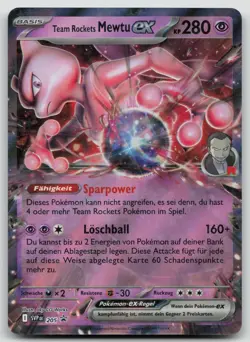 Team Rockets Mewtu EX SVP 205 - Karmesin Purpur Promo - DE - NM - Pokemon TCG - Image 1