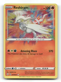 Reshiram 017/072 - Shining Fates Amazing Rare - Pokemon Card NM/M - Image 1