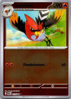 Carte Pokemon Braisillon 013/088 Reverse 2026 - Image 1
