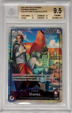 Shanks [PSA Magazine Promo] OP09-001 Collectors Club Exclusive BGS 9.5 - Image 1