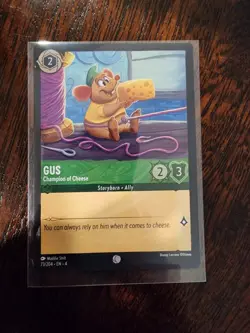 Gus - Champion Of Cheese 73/204 Cold Foil Ursula's Return Disney Lorcana NM - Image 3