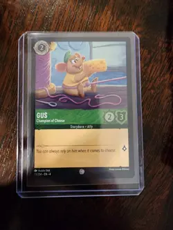 Gus - Champion Of Cheese 73/204 Cold Foil Ursula's Return Disney Lorcana NM - Image 4