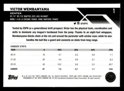 Victor Wembanyama 2023-24 Topps Chrome #1 (c) - Image 2