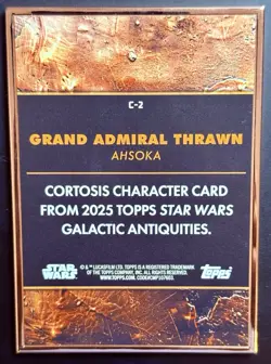 2025 Topps Star Wars Smugglers Outpost Grand Admiral Thrawn Cortosis Metal #C-2 - Image 2