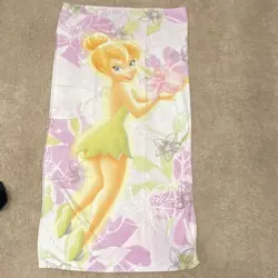 Disney Tinker Bell Fairies Bath & Beach Towel Fabrics Disney Franchise - Image 1
