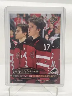 2025-26 Upper Deck Series 2 Canvas Program of Excellence Connor McDavid C-260 - Image 1