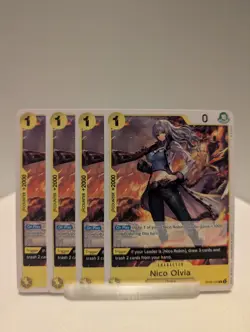 4x Nico Olvia OP09-106 COMMON (C) One Piece Card Game NM English Playset - Image 1