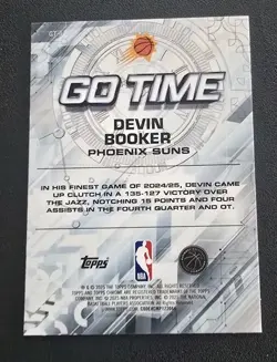 2025-26 Topps Chrome Basketball GT-4 DEVIN BOOKER Go Time Insert - Image 2