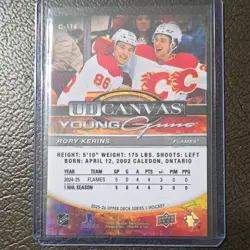 Upper Deck 2025-26 Young Guns UD Canvas Rory Kerins Calgary Flames #C-116 - Image 2