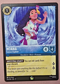 Moana Curious Explorer - Disney Lorcana Winterspell - Legendary 155/204 Non Foil - Image 1
