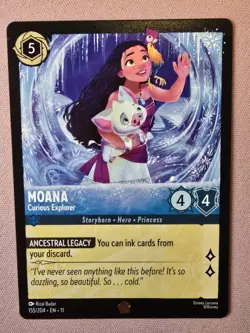 Moana - Curious Explorer | Disney Lorcana Winterspell 155/204 Legendary Non Foil - Image 1