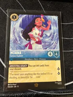 Disney Lorcana Winterspell Moana Curious Explorer 155/204 Legendary Non Foil - Image 1