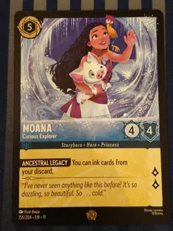 Moana Curious Explorer - Disney Lorcana Winterspell - Legendary 155/204 Non Foil - Image 1