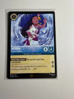 Moana - Curious Explorer 155/204 Winterspell Regular Legendary Lorcana - Image 1