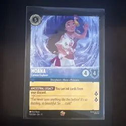 Disney Lorcana Moana Curious Explorer - Legendary Winterspell 155/204 - Image 1
