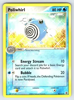 Poliwhirl 46/112 2004 EX FireRed & LeafGreen Pokemon Card TCG Sugimori - Lp/Vlp - Image 1