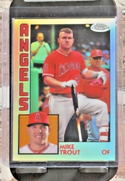 2019 Topps Chrome Mike Trout #84TC-17 1984 Topps Baseball 35th Anniversary - Image 1