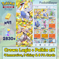 Pokemon TCG (Trading Card Game) Pocket 2 Crown Lugia + Palkia 2830+ Pack HG - Image 1