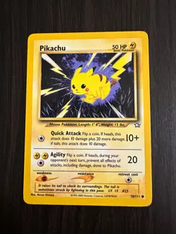 Pikachu Neo Genesis 70/111 Common Vintage Pokemon TCG Card - Image 1