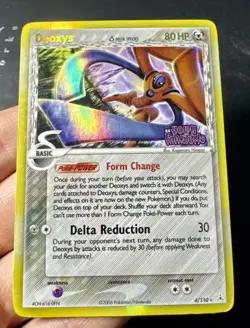 Pokemon Deoxys TCG 4/110 EX Holon Phantoms Reverse Holo Stamped Card HP - Image 1