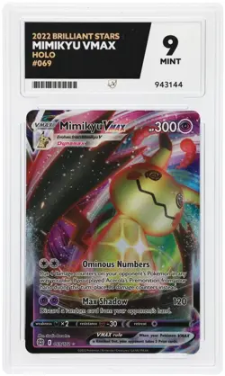 Mimikyu VMAX Holo #069/172 2022 Brilliant Stars Pokemon Card ACE 9 Mint - Image 1