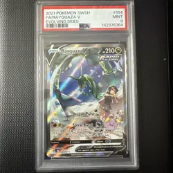 Rayquaza V PSA 9 Alternate Art Evolving Skies 194/203 Alt Pokemon Card FA 2021 - Image 1