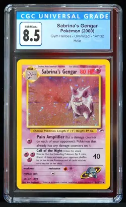 Sabrina's Gengar #14/132 Gym Heroes CGC 8.5 Pokemon Card - Old Cert! - Image 1