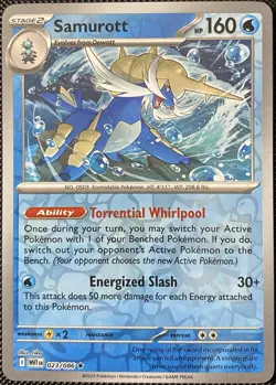 Samurott 023/086 Sv: White Flare Reverse Holo - Pokemon Card - Image 1