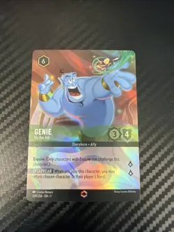 DISNEY Lorcana GENIE On the Job The First Chapter 209/204 Enchanted TCG Card - Image 4