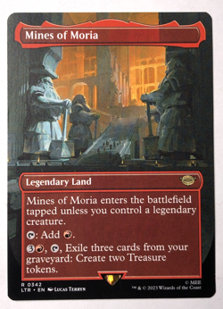 Mines of Moria BORDERLESS 0342 Lord of the Rings MTG Magic the Gathering NM - Image 1