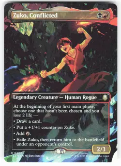 Zuko, Conflicted (Borderless) 302 Avatar: The Last Airbender NM R Foil - Image 1