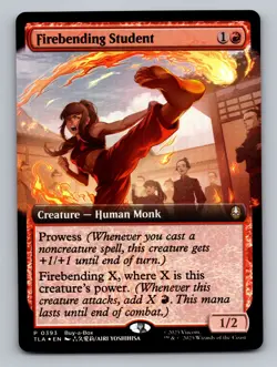 Firebending Student (Extended Art) R Buy-A-Box Promos 393 NM - Image 1