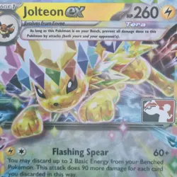 Pokemon TCG Jolteon EX 030/131 Play! Stamp Prize Pack Series 7 Prismatic Evoluti - Image 3