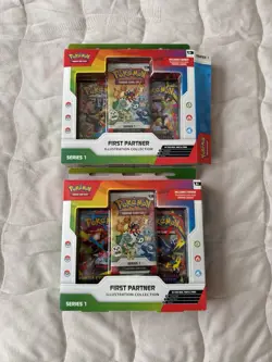 CHECK DESC Pokemon TCG X2 First Partner Illustration Collection Brand New Sealed - Image 1