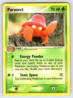 Parasect 43/112 2004 EX FireRed & LeafGreen Pokemon Card TCG Yuka Morii Art VLP - Image 1