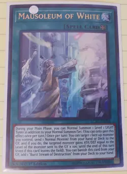 Yugioh Mausoleum Of White LCKC-EN036 LP/NM Ultra Rare 1st Edition - Image 1