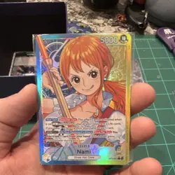 Bandai Nami Leader Alternate Art Holo OP11-041 A Fist of Divine Speed English - Image 1