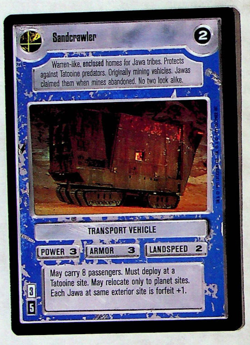 Sandcrawler (White) CCG Card - Star Wars Premier Set - Decipher - 1995 - Image 1