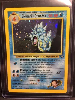 Pokemon Giovanni's Gyarados Gym Challenge HOLO 5/132 Stage 1 (DAMAGED) - Image 1